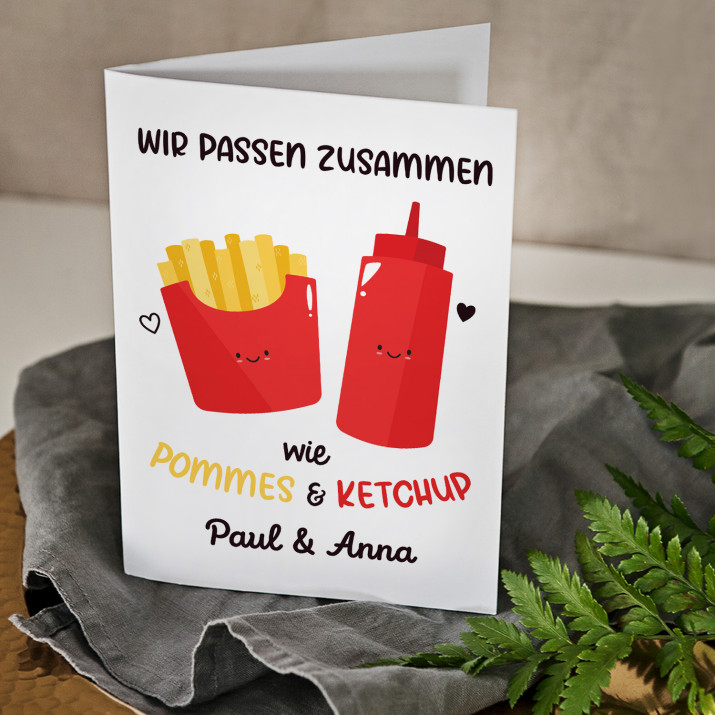 Wir passen zusammen - Glückwunschkarte