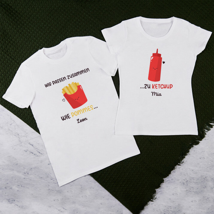 Wir passen zusammen - T-Shirts für Paare