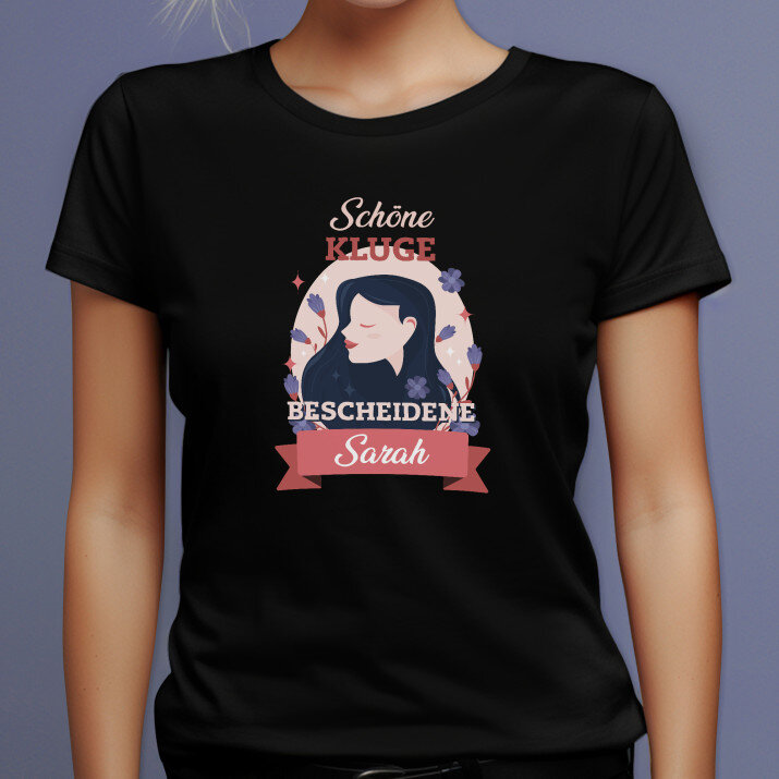 Schön klug bescheiden - Schwarzes T-Shirt für Damen