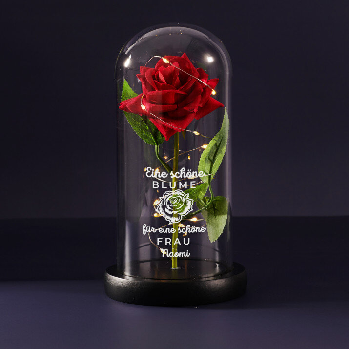 Schöne Blume - Ewige Rose Im Glas