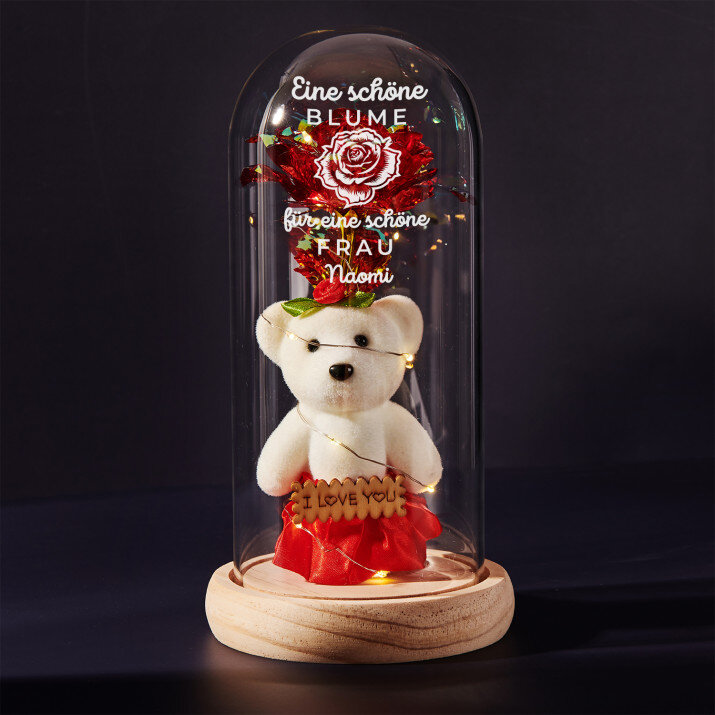 Schöne blume - Ewige Rose mit Teddybär Schöne blume - Ewige Rose mit Teddybär