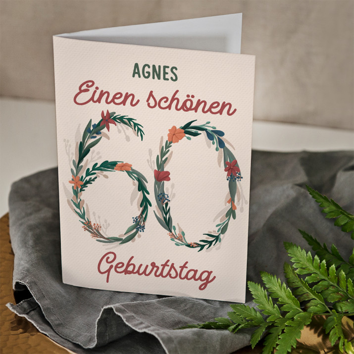 Einen schönen 60 Geburtstag - Glückwunschkarte