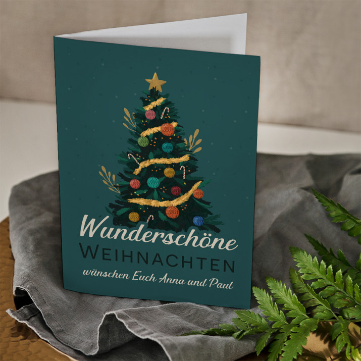 Wunderschöne Weihnachten - Weihnachtskarte
