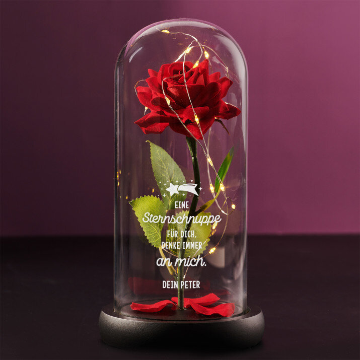 Sternschnuppe für dich - Ewige Rose Im Glas