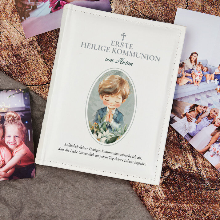 Erste Heilige Kommunion Gottes Liebe Junge - Personalisiertes Fotoalbum