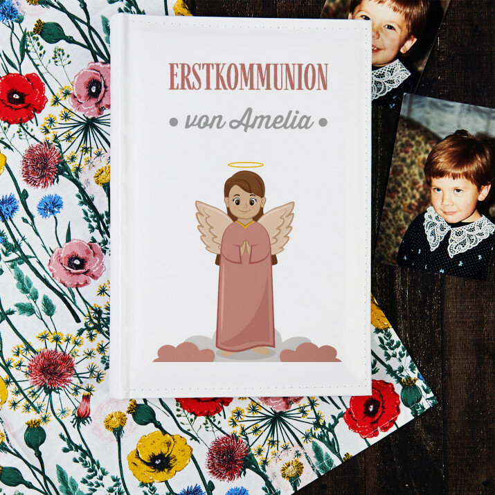 Erstkommunion Mädchen Engelchen - Personalisiertes Fotoalbum