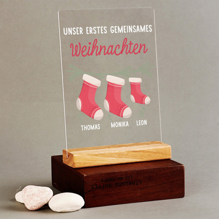 Unser erstes gemeinsames Weihnachten - Druck auf Acrylglas