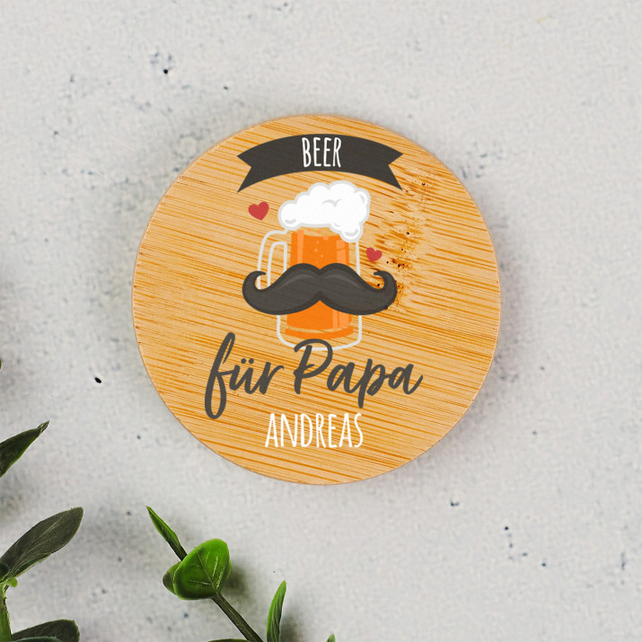 Beer für Papa - Flaschenöffner mit Magnet