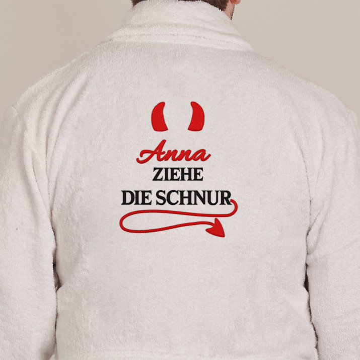 Ziehe die Schnur - Herren Bademantel