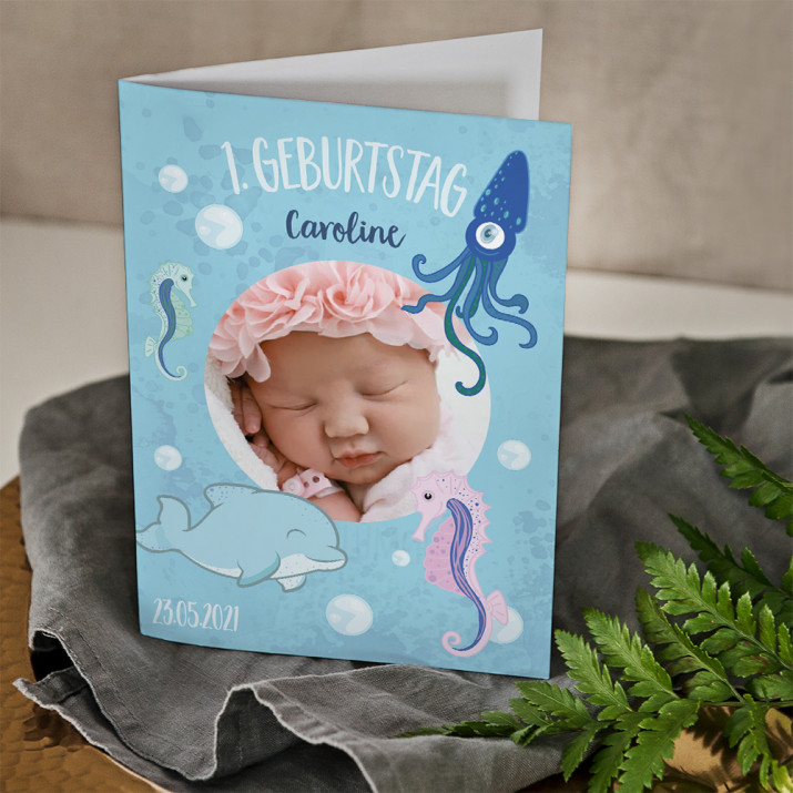 Unterwasserwelt Geburtstag - Glückswunschkarte