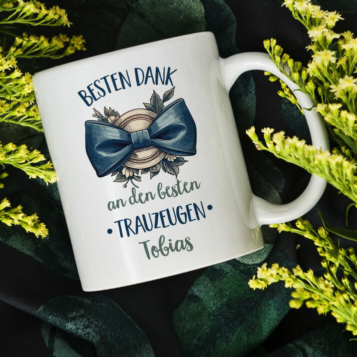 Besten Dank an den besten Trauzeugen - Personalisierte Tasse