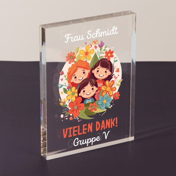 Danke an die Kindergärtnerin - Acrylblock