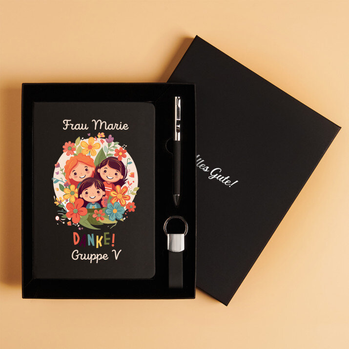Dank an die Kindergärtnerin - Set mit Notizbuch Dank an die Kindergärtnerin - Set mit Notizbuch
