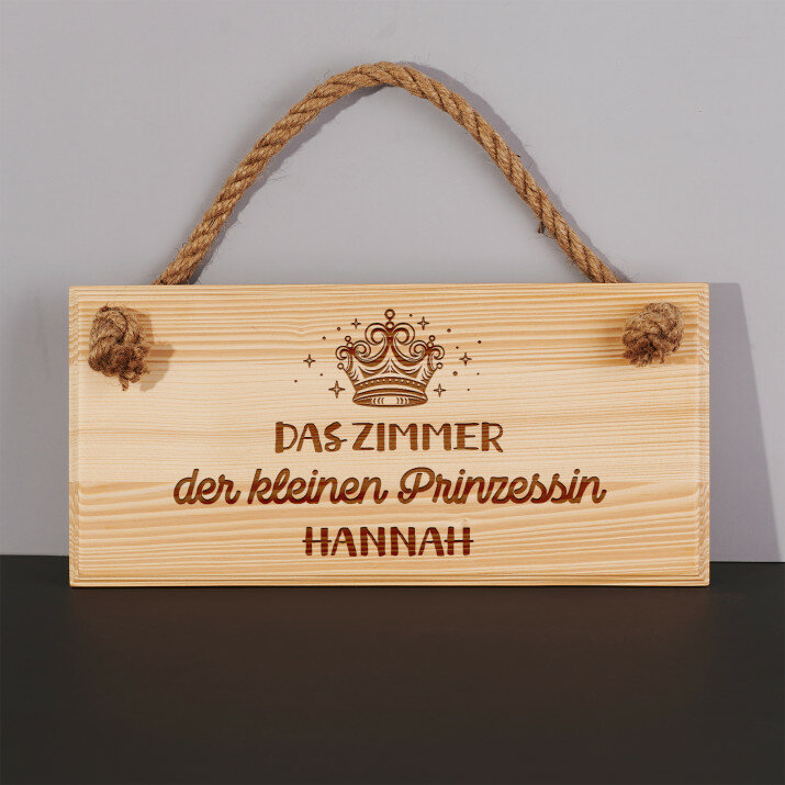 Zimmer der kleinen prinzessin - Holzschild