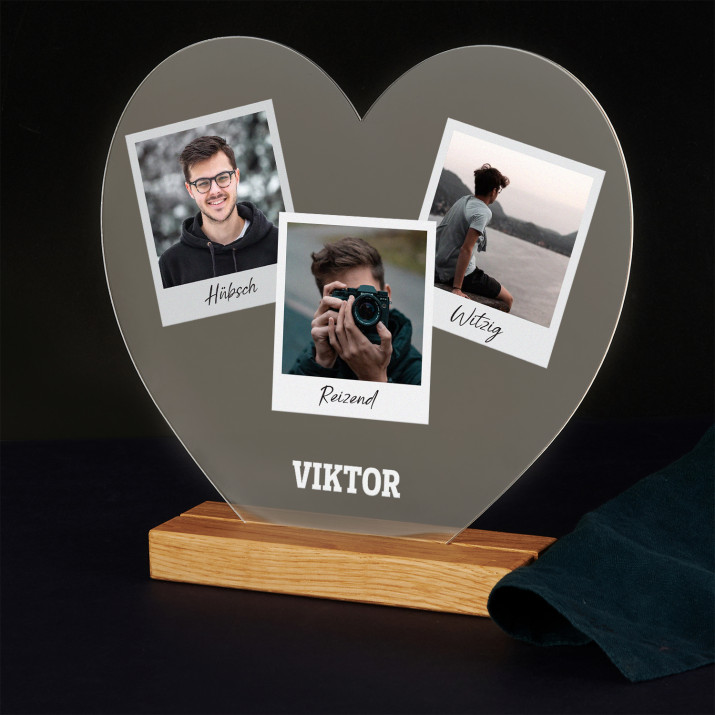Polaroids - Druck auf Acrylglas Herz