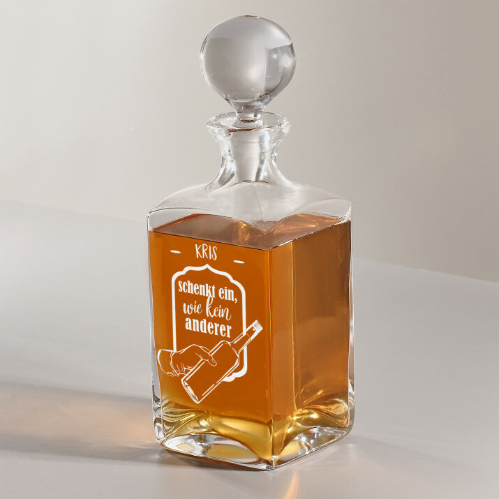Schenkt ein, wie kein anderer - Whiskykaraffe mit Gravur