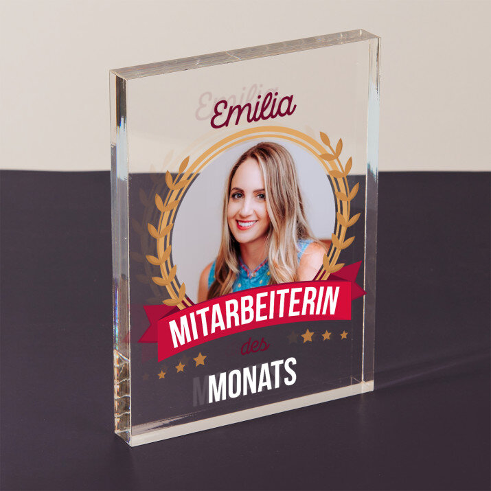 Mitarbeiterin des Monats - Acrylblock