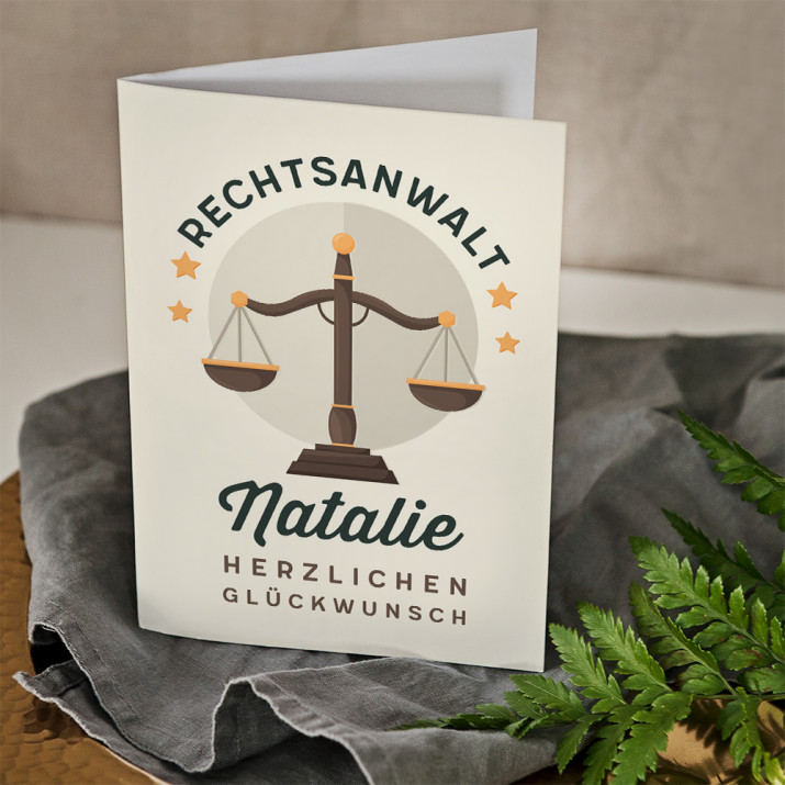 Rechtsanwalt - Glückwünschkarte