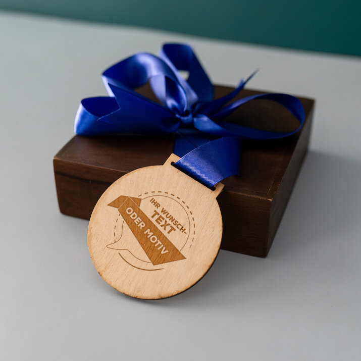 Eigenes projekt - Holzmedaille