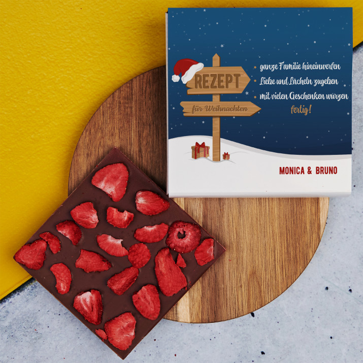 Rezept für Weihnachten - Schokolade mit Erdbeeren
