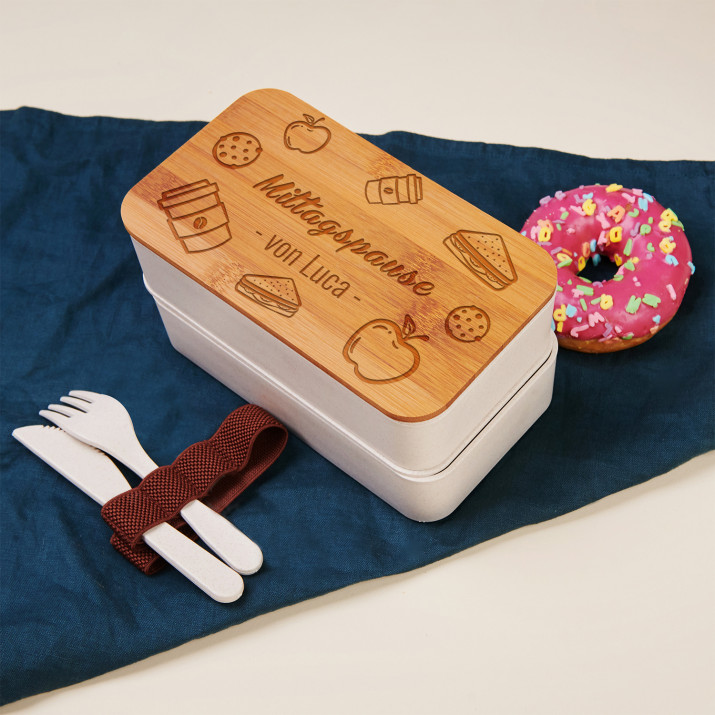 Mittagspause - Lunchbox aus Bambus