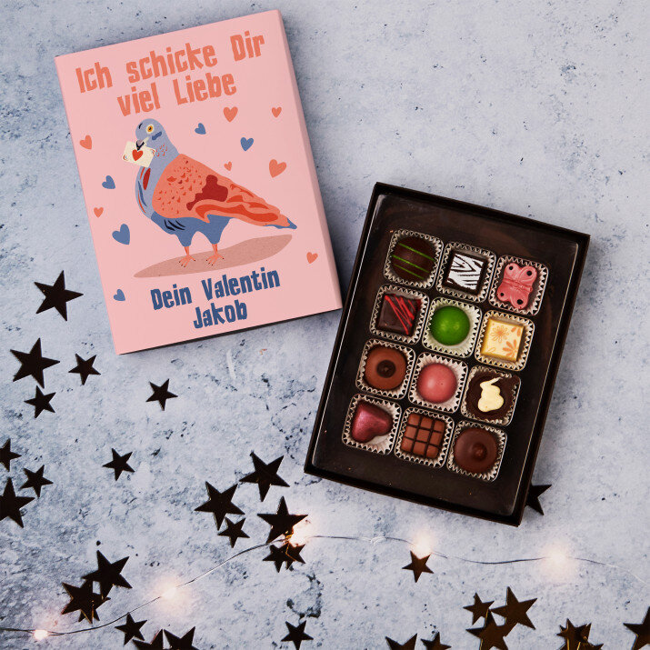 ich schicke Dir viel Liebe - Belgische Pralinen