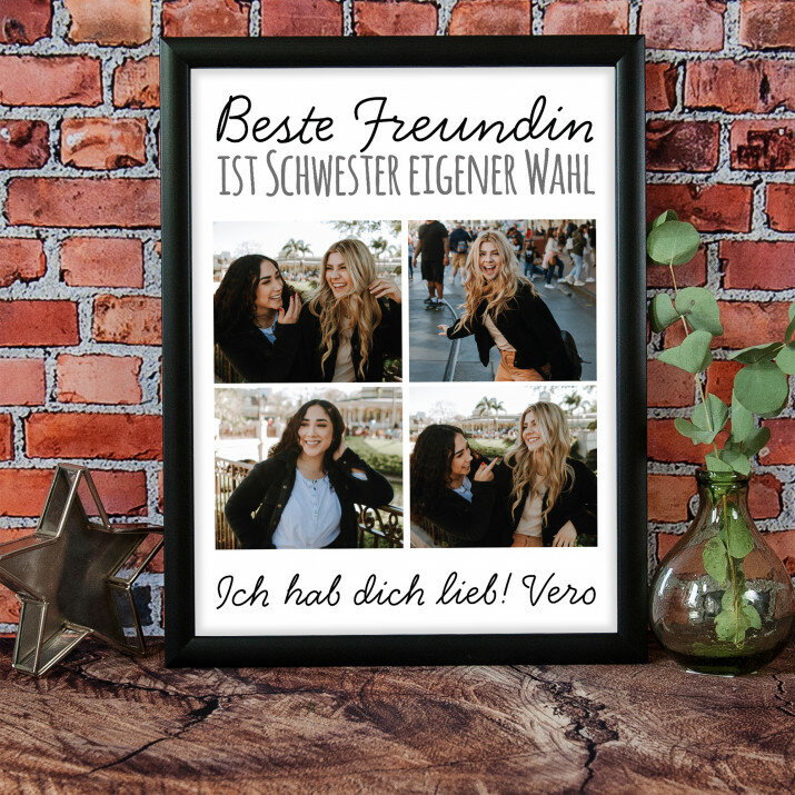 Beste Freundin Schwester eigener Wahl - Collage aus Fotos