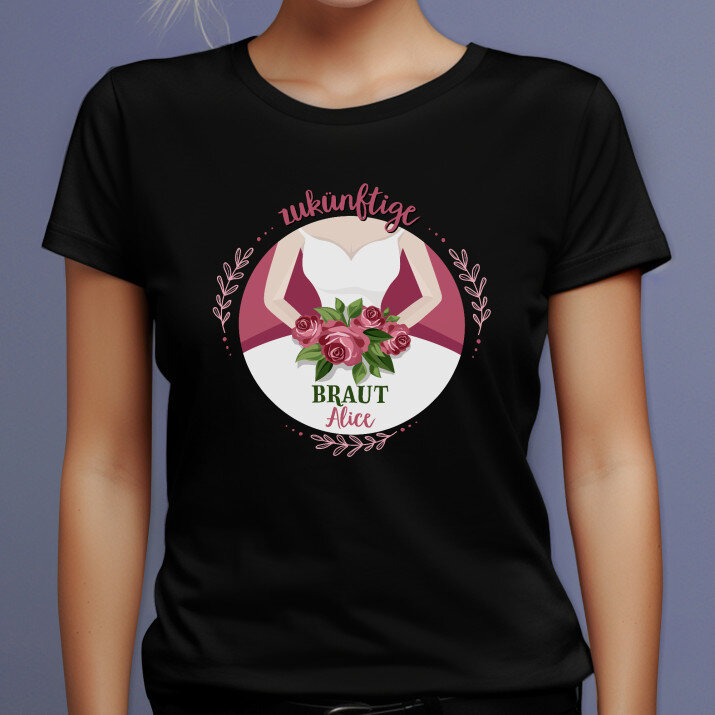 Zukünftige braut - Schwarzes T-Shirt für Damen