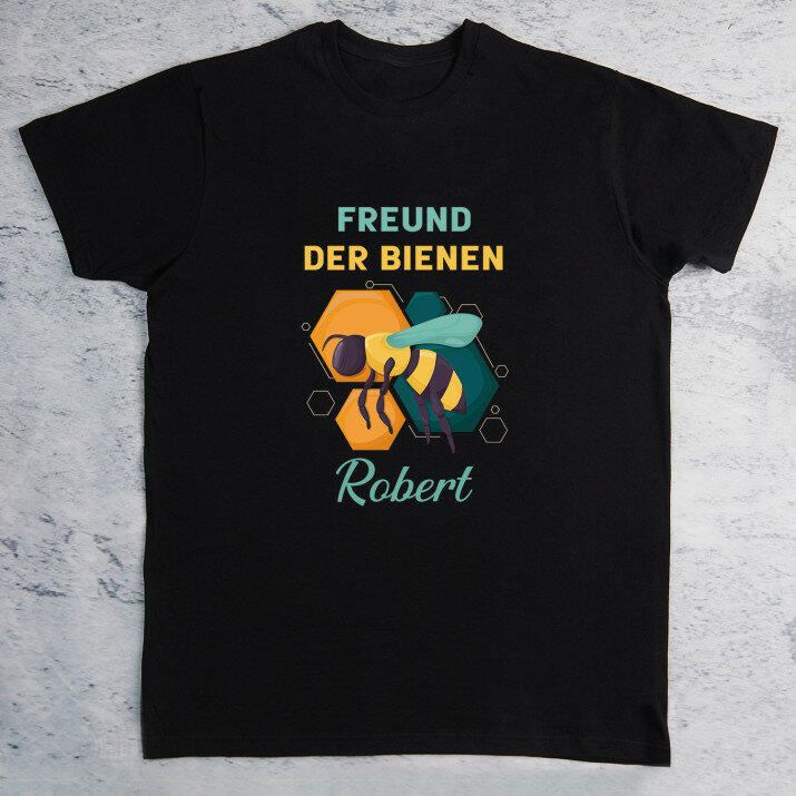 Bienenfreund - Schwarzes T-Shirt für Herren