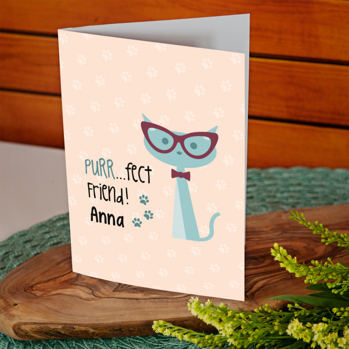 Purr...fect friend - Glückwunschkarte