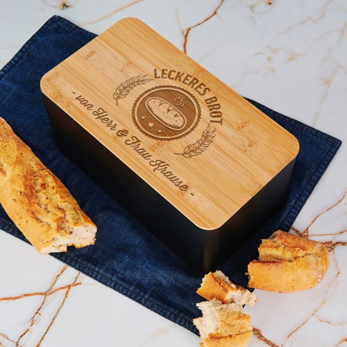 Leckeres Brot - Brotkasten mit Gravur