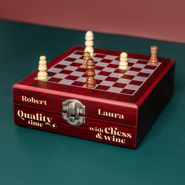 Quality time - Schach-Weinset