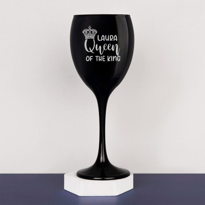 Queen of the kings - Weinglas mit Gravur
