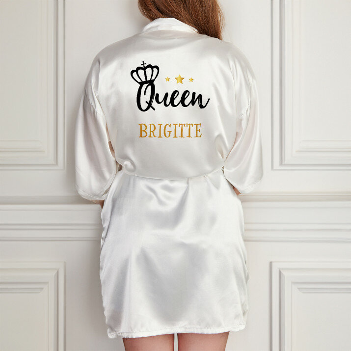 Queen - Bademantel aus Satin 
