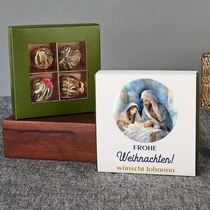 Frohe Weihnachten Krippe - Blühender Tee