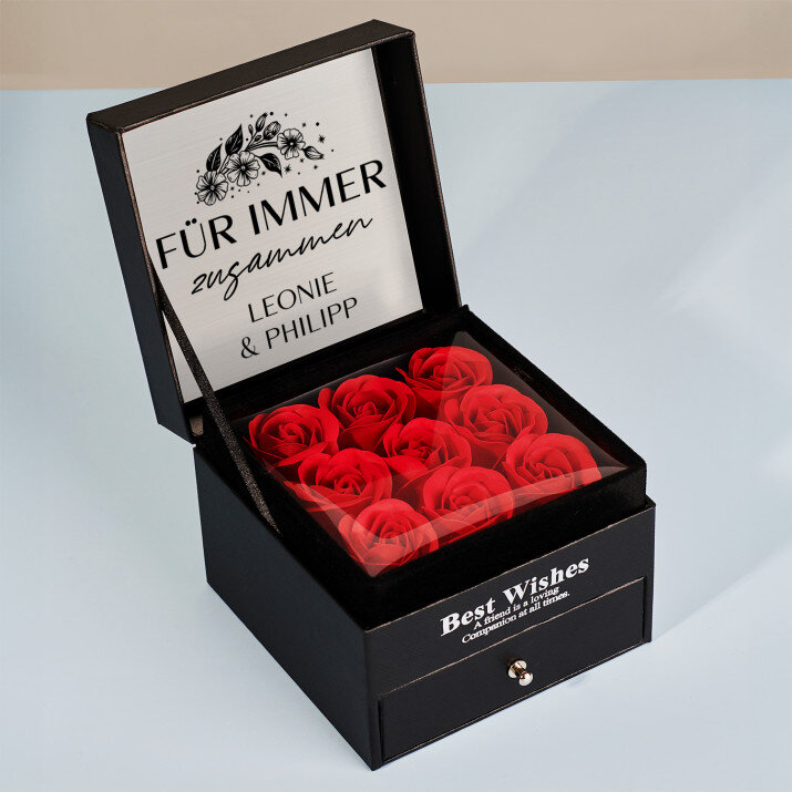 Für immer zusammen - Schmuckkästchen mit ewigen Rosen