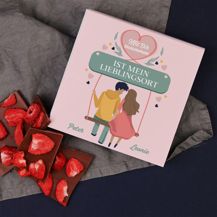 Mit Dir zusammen - Schokolade mit Erdbeeren