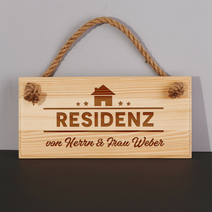 Residenz - Holzschild