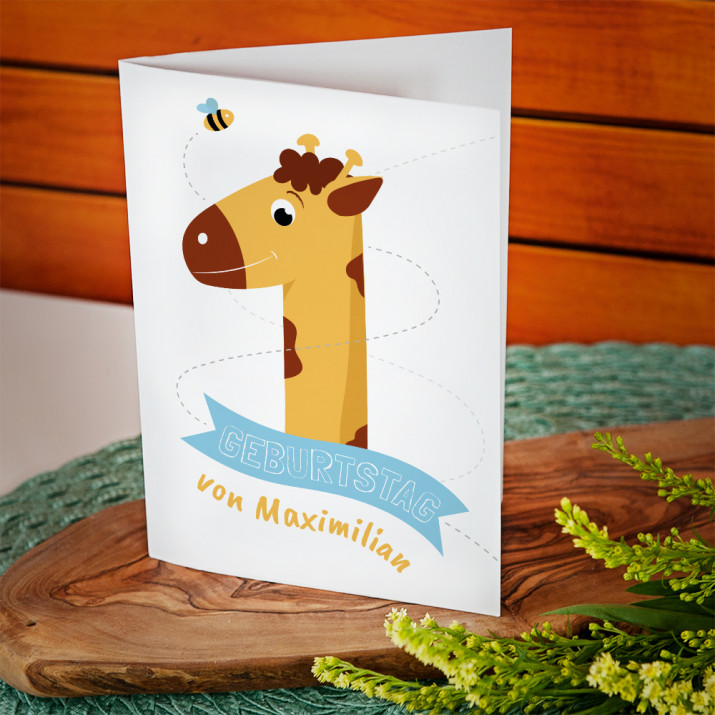 Giraffe - Glückwunschkarte