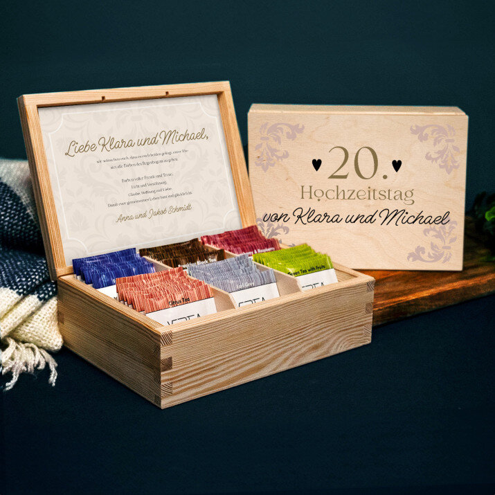 Hochzeitstag Ornamente - Teebox