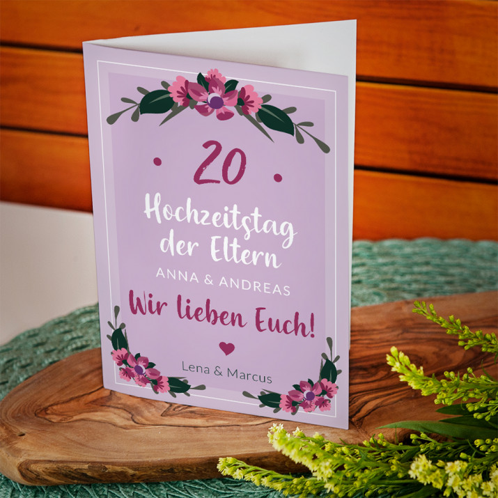 hochseitstag der eltern - Glückwunschkarte