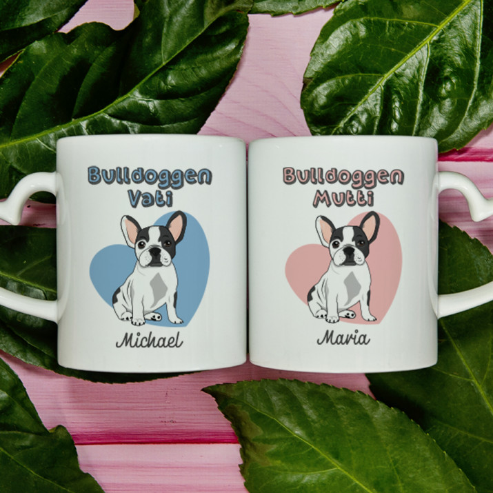 Bulldoggen-Eltern - Becher für Paar
