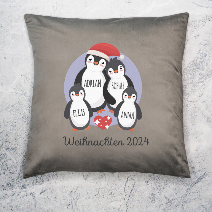Pinguin-Familie - Kissen