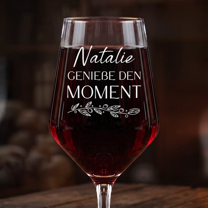 Genieße den Moment - Großes Weinglas
