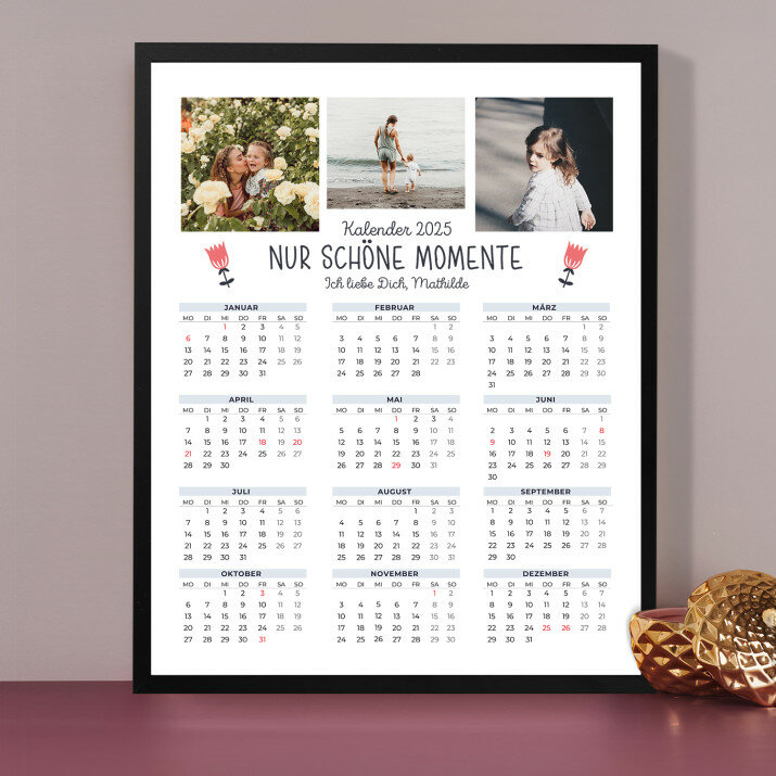Nur schöne Momente - Kalender im Rahmen
