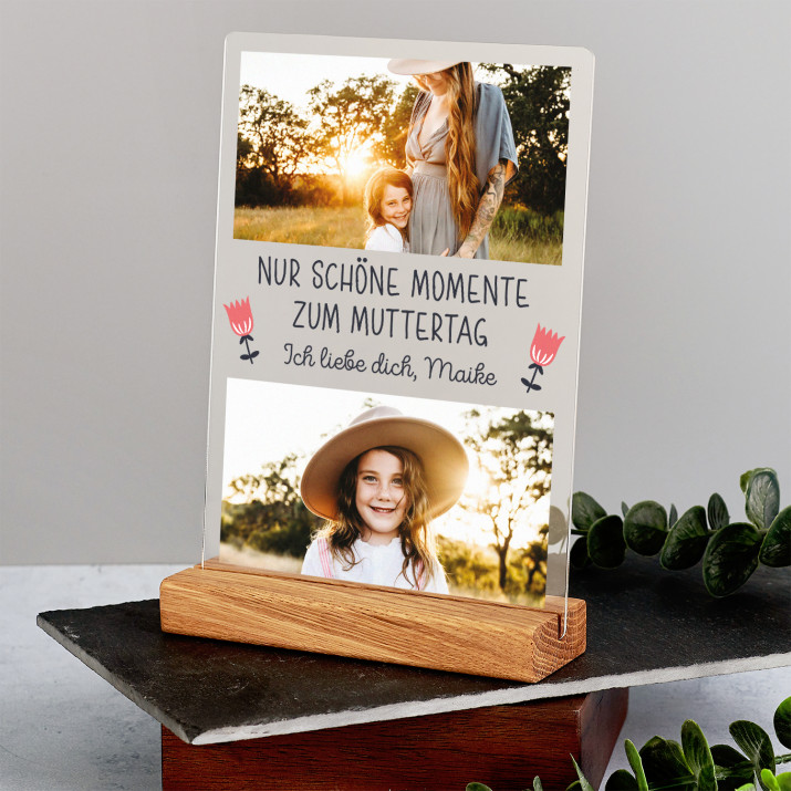 Nur schöne Momente Mama - Druck auf Acrylglas
