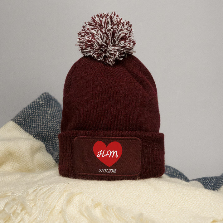 Herz + Datum - Wintermütze