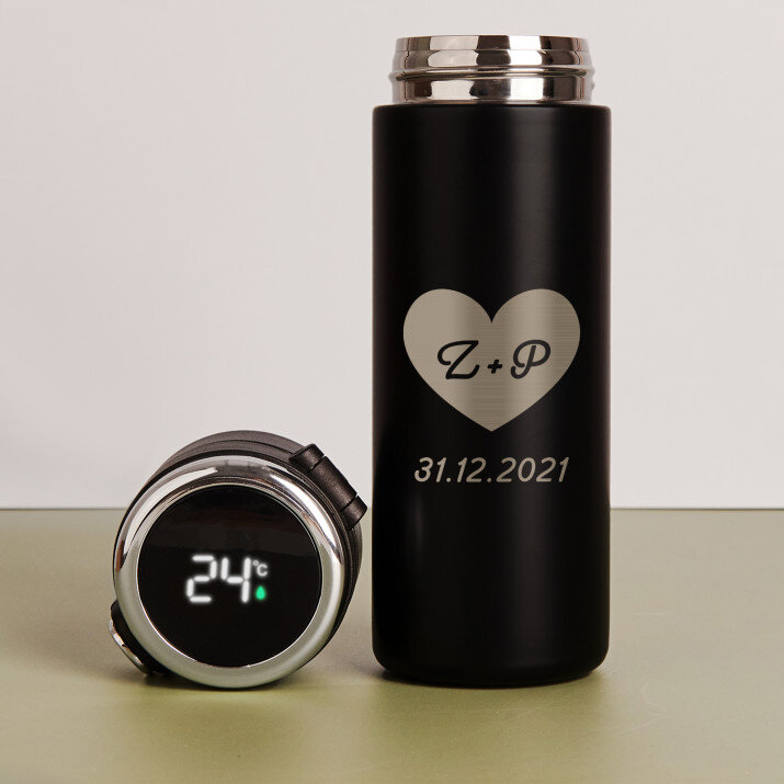 Herz + Datum - Thermobecher LED Herz + Datum - Thermobecher LED