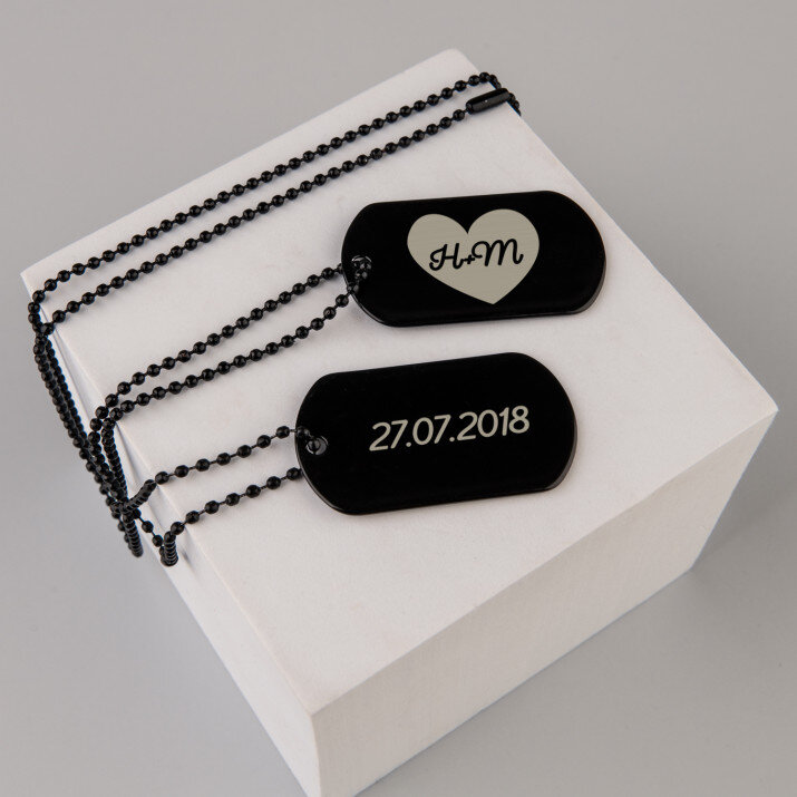 Herz + Datum - Erkennungsmarke