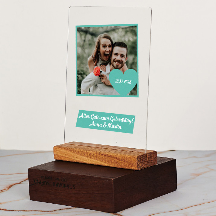 Herz mit Foto - Druck auf Acrylglas